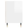 vidaXL Meuble TV Blanc brillant 100x35x55 cm Bois d'ing&eacute;nierie