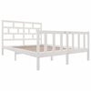 vidaXL Cadre de lit sans matelas blanc bois massif 140x200 cm