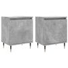 vidaXL Tables de chevet 2 pcs gris b&eacute;ton 40x30x50 cm bois d'ing&eacute;nierie