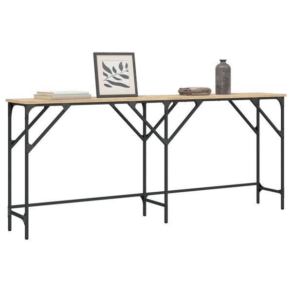 vidaXL Table console ch&ecirc;ne sonoma 180x29x75 cm bois d'ing&eacute;nierie