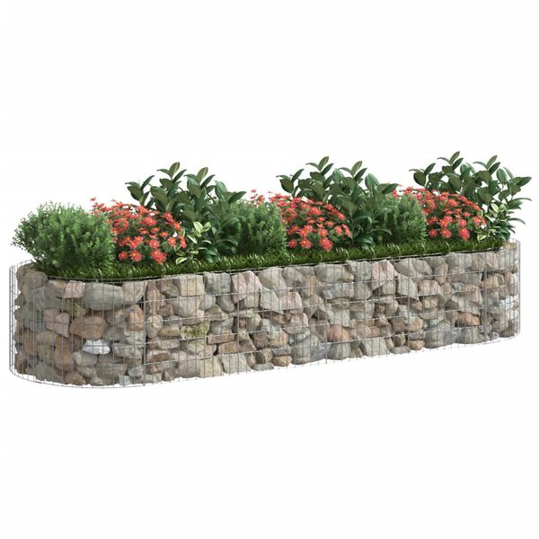 vidaXL Lit surélevé à gabion Fer galvanisé 300x100x50 cm