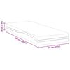 vidaXL Matelas Blanc et Noir 80 x 200 cm Tissu jacquard