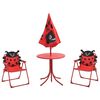 vidaXL Jeu de bistro avec parasol pour enfants 3 pcs Rouge