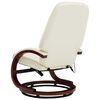 vidaXL Fauteuil de massage avec repose-pied blanc crème similicuir