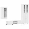 vidaXL Ensemble meuble TV FLORIN 3 pc Blanc brillant Bois d'ing&eacute;nierie