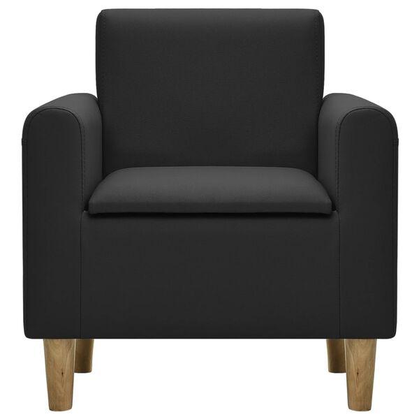 vidaXL Canap&eacute; pour enfants Noir Similicuir