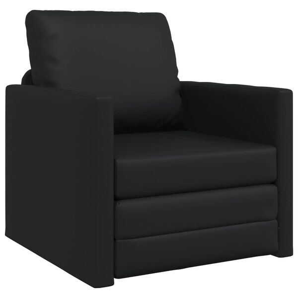 vidaXL Canap&eacute;-Lit 60cm Noir Simili cuir