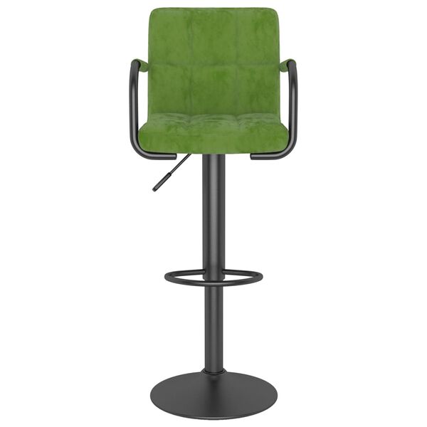 vidaXL Tabouret de bar Vert clair Velours