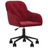 vidaXL Chaises pivotantes à manger lot de 2 Rouge bordeaux Velours