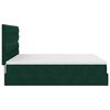 vidaXL Cadre de lit ottoman avec matelas vert fonc&eacute; 200x200 cm velours