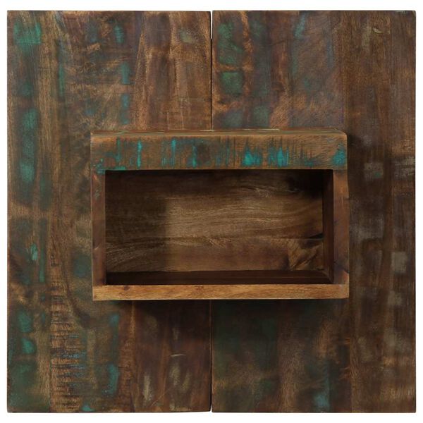 vidaXL Table de chevet multicolore 50x27x50 cm bois de r&eacute;cup&eacute;ration