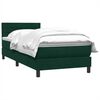 vidaXL Sommier &agrave; lattes de lit et matelas vert fonc&eacute; 90x210 cm velours