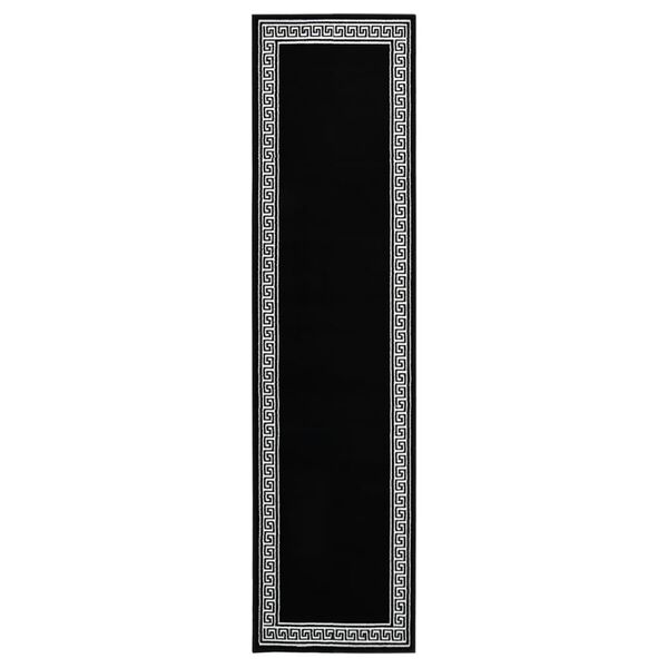 vidaXL Tapis BCF Noir avec motif 60x350 cm