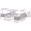 vidaXL Ensemble de canapé de jardin 8 pcs Beige et Gris clair