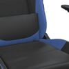 vidaXL Chaise de jeu de massage Noir et bleu Similicuir
