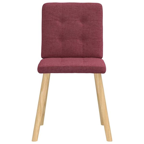 vidaXL Chaises &agrave; manger lot de 4 rouge bordeaux tissu
