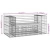 vidaXL Banc de jardin design gabion 143x71x65,5cm bois de pin imprégné
