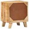 vidaXL Table de chevet 40x32x46 cm bois de manguier massif brut