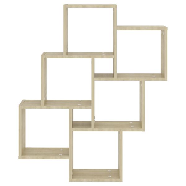 vidaXL Étagère murale cube Chêne sonoma 78x15x93 cm Bois d’ingénierie