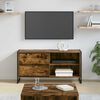 vidaXL Meuble TV Ch&ecirc;ne Fum&eacute; 100 x 36 x 49,5 cm Bois d'ing&eacute;nierie