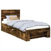 vidaXL Cadre de lit Ch&ecirc;ne fum&eacute; 90 x 200 cm Bois d'ing&eacute;nierie