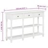 vidaXL Table console blanc 110 x 30 x 76 cm bois d'ingénierie