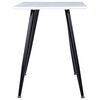 vidaXL Table &agrave; manger Blanc et noir 120x60x74 cm MDF