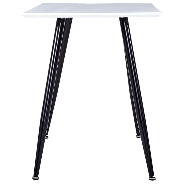 vidaXL Table &agrave; manger Blanc et noir 120x60x74 cm MDF
