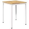 vidaXL Table de d&icirc;ner de jardin Blanc 60 x 60,5 x 75 cm