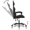 vidaXL Chaise de jeu pivotante Noir Similicuir