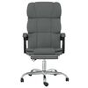 vidaXL Fauteuil inclinable de bureau Gris fonc&eacute; Tissu