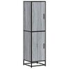 vidaXL Buffet haut sonoma gris 35,5x35x139 cm bois d'ing&eacute;nierie m&eacute;tal