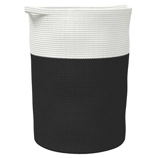 vidaXL Panier de rangement noir et blanc &Oslash;49x65 cm coton
