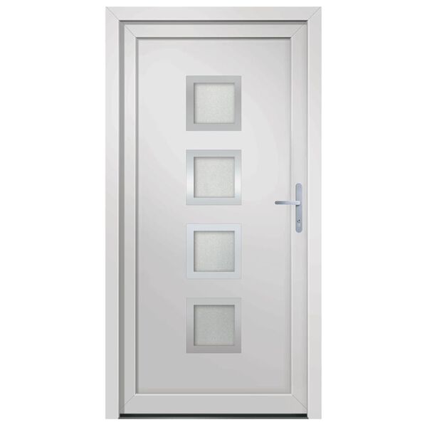 vidaXL Porte d'entr&eacute;e Blanc 108x208 cm PVC