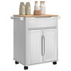 vidaXL Chariot de cuisine FLORO Blanc 72,5 x 45 x 80 cm