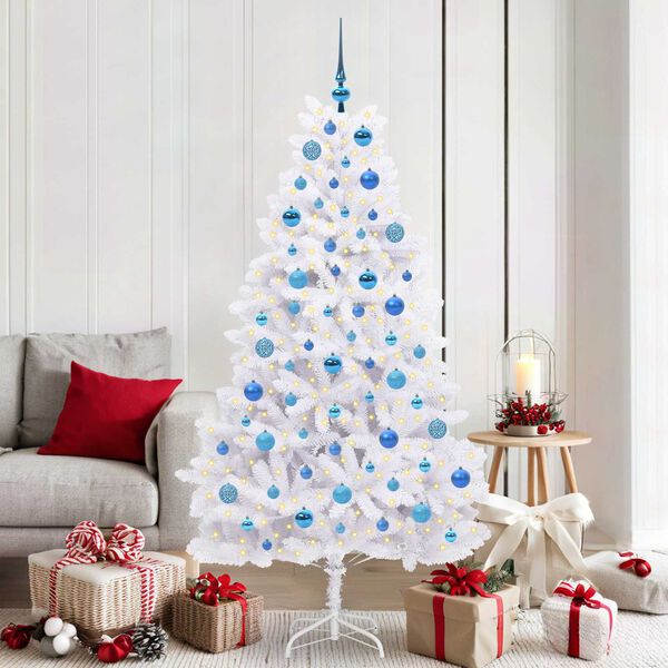 vidaXL Sapin de No&euml;l Artificiel &agrave; Branches Articul&eacute;es Blanc 180 cm