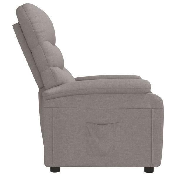 vidaXL Fauteuil inclinable Taupe Tissu