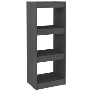 vidaXL Biblioth&egrave;que/S&eacute;parateur de pi&egrave;ce Gris 40x30x103,5 cm Pin massif