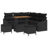 vidaXL Ensemble de canap&eacute; de jardin 8 pc Noir polyrotin
