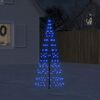 vidaXL Sapin de No&euml;l &agrave; LED sur m&acirc;t de drapeau 200 LED bleu 180 cm