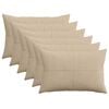 vidaXL Housse de coussin 6 pcs ALMELO Taupe 30 x 50 cm velours c&ocirc;tel&eacute;