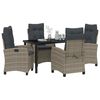 vidaXL Ensemble de salle &agrave; manger pour jardin 5 pcs Gris polyrotin
