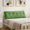 vidaXL Coussin de Dos Vert clair 140 x 50 cm Tissu en velours c&ocirc;tel&eacute;