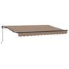 vidaXL Auvent r&eacute;tractable Taupe 600 &times; 350 cm Polyester et Aluminium