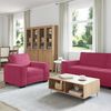 vidaXL Ensemble de canap&eacute;s 3 pcs avec coussins Rouge bordeaux Velours