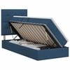 vidaXL Lit avec rangement et matelas Bleu 90 x 200 cm tissu