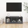 vidaXL Meuble TV Gris 104x33x41 cm Bois de pin massif