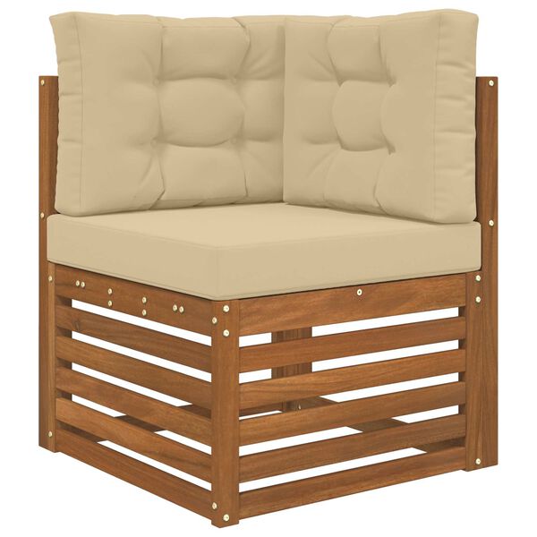 vidaXL Coussin de canap&eacute; d'ext&eacute;rieur 3 pcs Beige Polyester