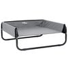 vidaXL Lit pour Chien Gris clair 85 x 85 x 33 cm Acier