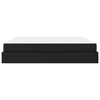 vidaXL Cadre de lit avec matelas Noir 200 x 200 cm Faux cuir
